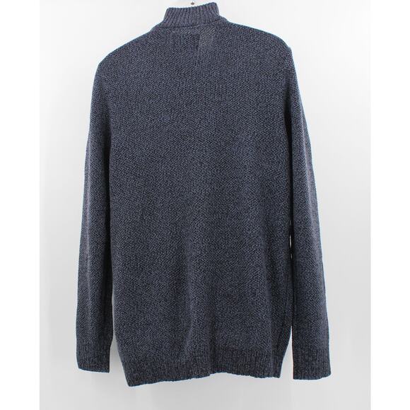 Flag & Anthem Button Mock Neck Sweater in Navy Heather Size Large - Picture 5 of 12